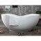 Alfi Brand 66" White Solid Surface Smooth Resin Soaking Bathtub AB9949 - alternate 1